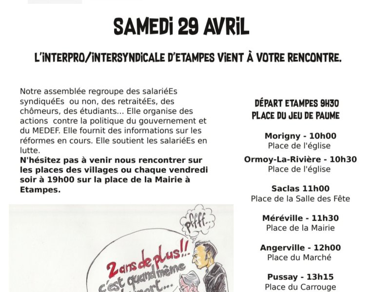 29 avril 2023 – Caravane&nbsp;revendicative