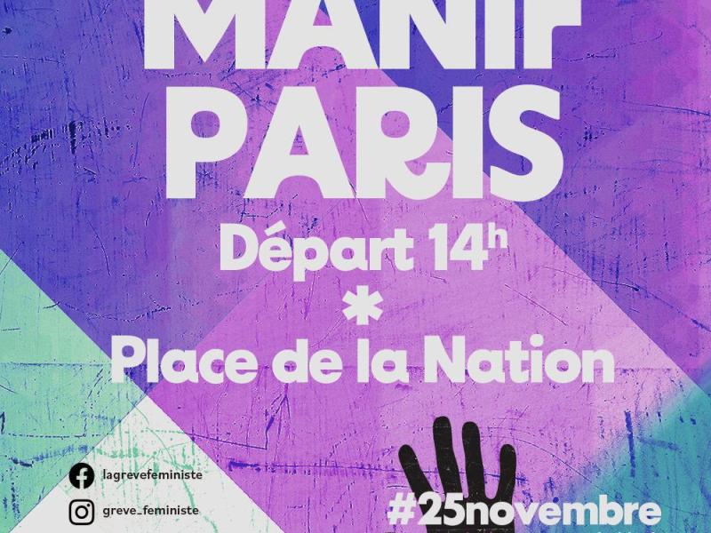 25 novembre 2023 – Manifestation contre les violences sexistes et&nbsp;sexuelles