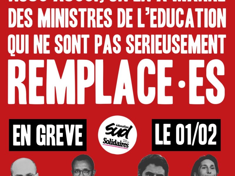 1er Février 2024 – AG, grève et manifestation pour plus de moyens dans l&rsquo;Éducation Nationale