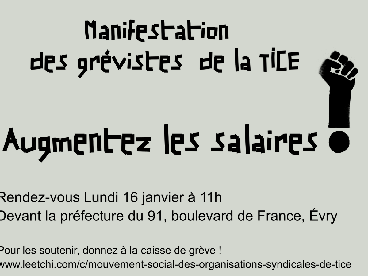 16 janvier 2023 – Manifestation des grévistes de la&nbsp;TICE
