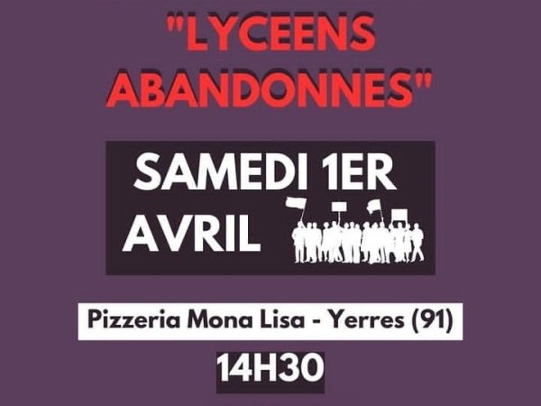 1er avril 2024 – Manifestation &laquo;&nbsp;Lycéens abandonnés&nbsp;&raquo;