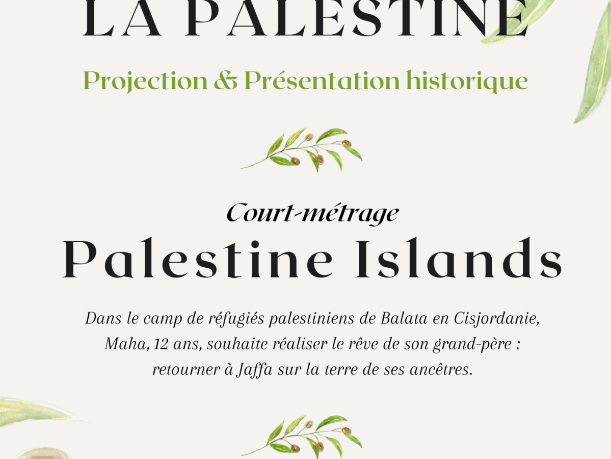 12 mars 2024 – Projection/Présentation sur l’histoire de la Palestine