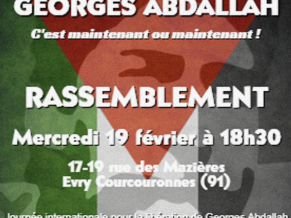 19 février 2025 – Rassemblement pour la libération de Georges&nbsp;Abdallah