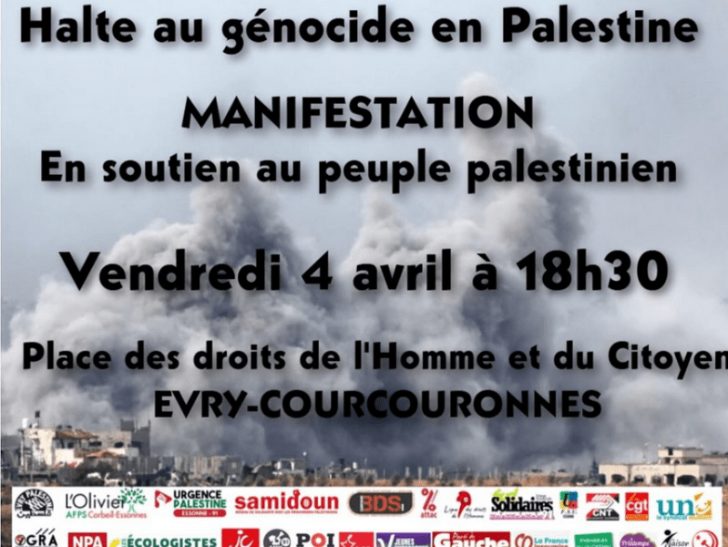 4 avril 2025 – Manifestation de soutien au peuple&nbsp;Palestinien