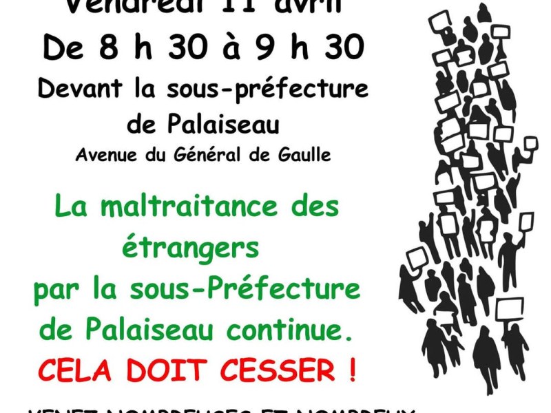 11 avril 2025 – Rassemblement de soutien aux&nbsp;étrangers