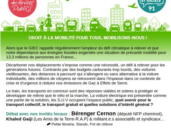 12 Mai 2025 – Conférence Débat DROIT À LA MOBILITÉ POUR TOUTES ET&nbsp;TOUS