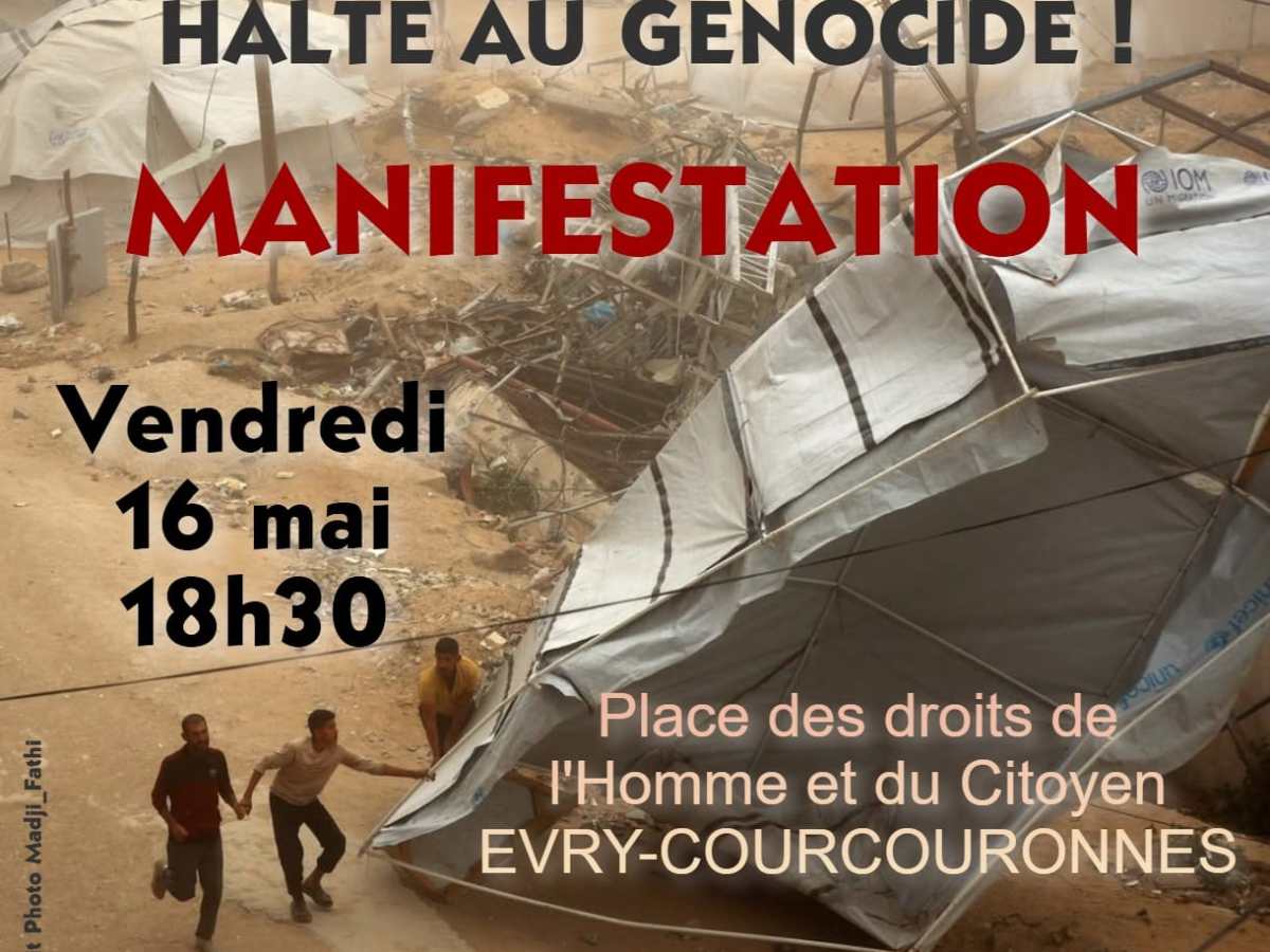 16 mai 2025 – Manifestation de soutien au peuple&nbsp;Palestinien